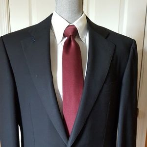 Ermenegildo Zegna TROFEO Mens Black Wool Blazer 42